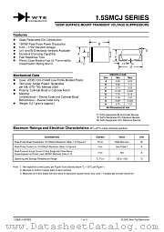 1.5SMCJ17A datasheet pdf Won-Top Electronics