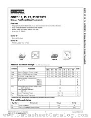 GBPC1502W datasheet pdf Fairchild Semiconductor