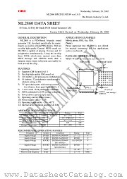 ML2860 datasheet pdf OKI electronic eomponets