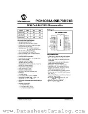 PIC16C63A-20E/JW datasheet pdf Microchip