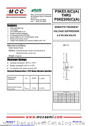 P5KE58C datasheet pdf Micro Commercial Components