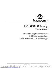 PIC18LF47J53-I/ML datasheet pdf Microchip