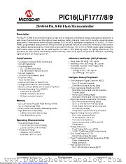 PIC16F1778-E/MX datasheet pdf Microchip