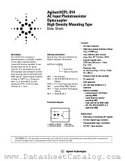 HCPL-814-00AE datasheet pdf Agilent (Hewlett-Packard)