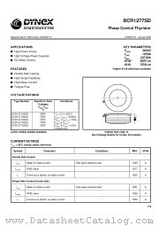 DCR1277SD33 datasheet pdf Dynex Semiconductor