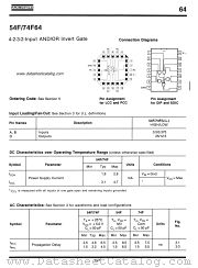54F64 datasheet pdf Fairchild Semiconductor
