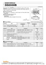 DD200HB160 datasheet pdf SanRex