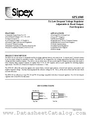 SPX1585T datasheet pdf Sipex Corporation