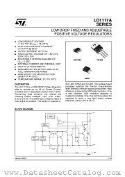 LD1117ADT25TR datasheet pdf ST Microelectronics