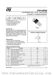 STP14NF06 datasheet pdf ST Microelectronics