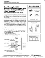MC74HC4316DTR2 datasheet pdf ON Semiconductor