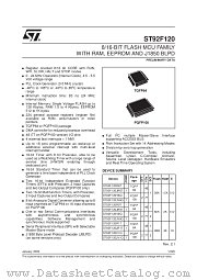 ST92F120V1 datasheet pdf SGS Thomson Microelectronics