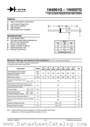 1N4001G-T3 datasheet pdf Won-Top Electronics