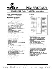 PIC16F871T/L datasheet pdf Microchip
