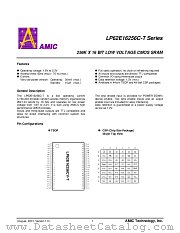 LP62E16256C-T SERIES datasheet pdf AMIC Technology