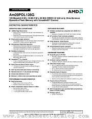 AM29PDL128G datasheet pdf Advanced Micro Devices