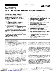 AM79C875 datasheet pdf Advanced Micro Devices