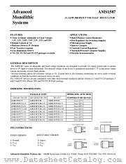 AMS1587 datasheet pdf Advanced Monolithic Systems