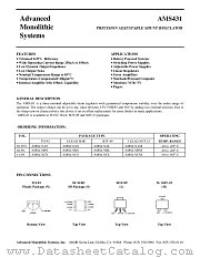 AMS431 datasheet pdf Advanced Monolithic Systems