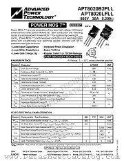 APT8020B2FLL datasheet pdf Advanced Power Technology
