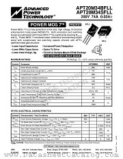 APT20M34BFLL datasheet pdf Advanced Power Technology