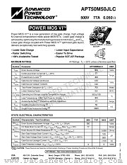 APT50M50JLC datasheet pdf Advanced Power Technology