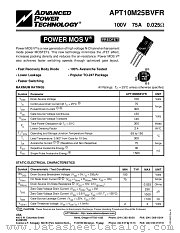 APT10M25BVFR datasheet pdf Advanced Power Technology