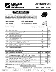 APT10M19SVR datasheet pdf Advanced Power Technology