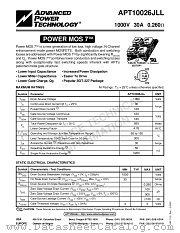APT10026JLL datasheet pdf Advanced Power Technology