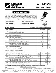 APT4014BVR datasheet pdf Advanced Power Technology