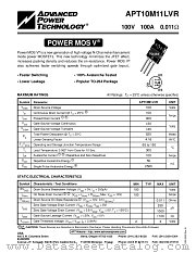 APT10M11LVR datasheet pdf Advanced Power Technology