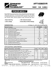 APT10086SVR datasheet pdf Advanced Power Technology