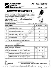 APT30GT60BRD datasheet pdf Advanced Power Technology