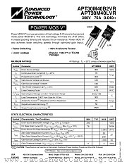 APT30M40LVR datasheet pdf Advanced Power Technology