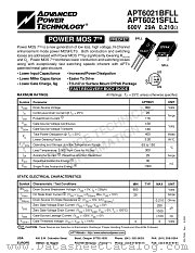 APT6021BFLL datasheet pdf Advanced Power Technology