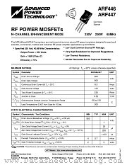 ARF447 datasheet pdf Advanced Power Technology