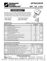 APT5012WVR datasheet pdf Advanced Power Technology