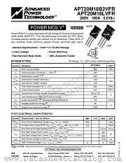 APT20M18LVFR datasheet pdf Advanced Power Technology