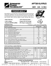 APT5010JVRU3 datasheet pdf Advanced Power Technology