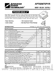 APT60M75PVR datasheet pdf Advanced Power Technology
