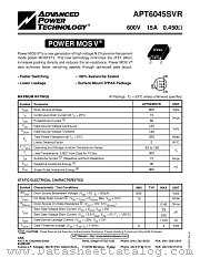 APT6045SVR datasheet pdf Advanced Power Technology
