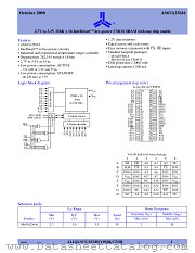 AS6VA25616 datasheet pdf Alliance Semiconductor