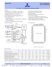 AS7C33256PFD16A datasheet pdf Alliance Semiconductor