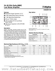 AA028N1-00 datasheet pdf Alpha Industries Inc