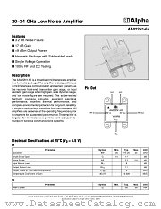 AA022N1-65 datasheet pdf Alpha Industries Inc