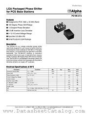 PS196-315 datasheet pdf Alpha Industries Inc