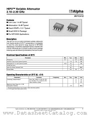 AV113-12 datasheet pdf Alpha Industries Inc