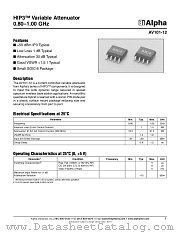 AV101-12 datasheet pdf Alpha Industries Inc