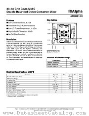 AM038D1-00 datasheet pdf Alpha Industries Inc