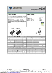 AO3160 datasheet pdf Alpha & Omega Semiconductor